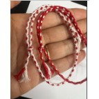 Bratara Alb Rosu Impletita - vivimall.ro