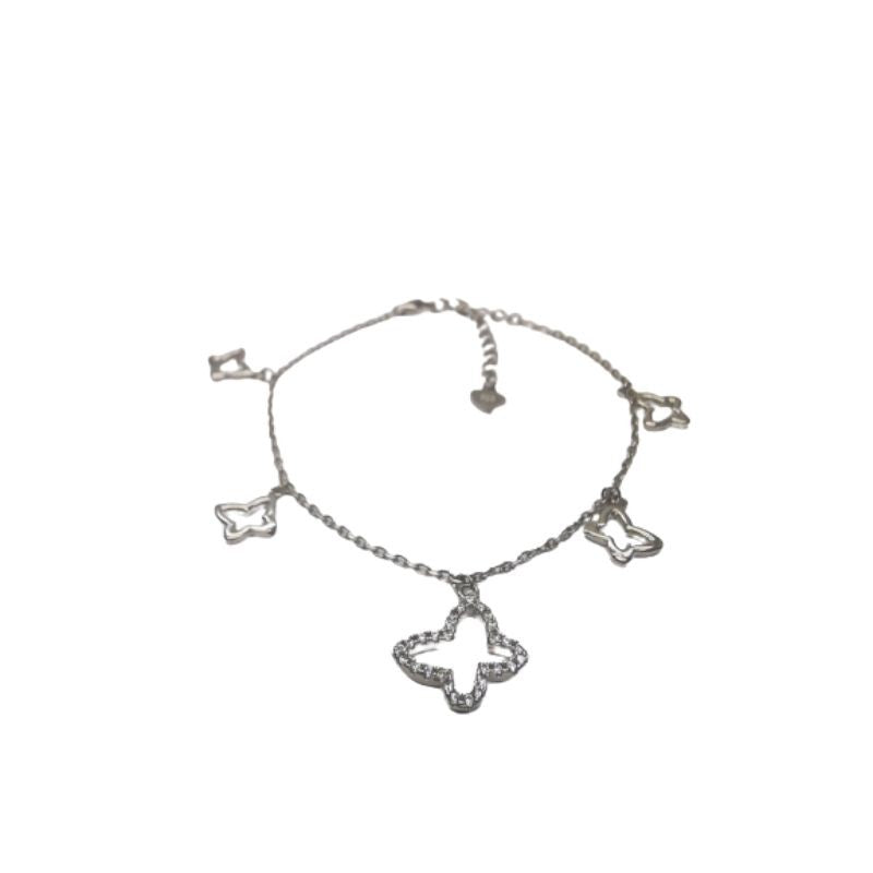 Bratara Argint 925 cu 5 Fluturi Contur - vivimall.ro