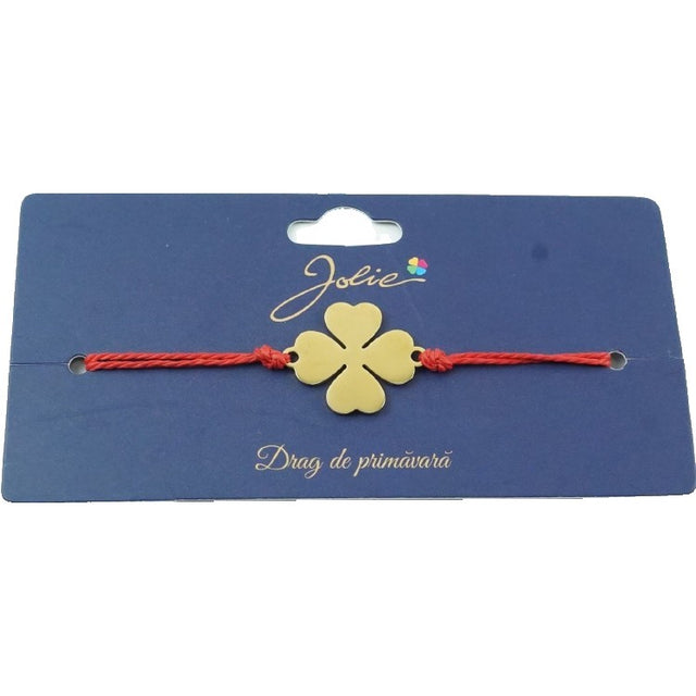 Bratara Aurie Inox Trifoi cu Patru Foi - vivimall.ro