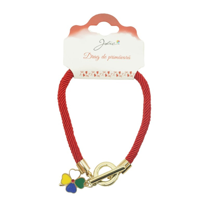 Martisor Bratara Aurie Jolie V10 Trifoi - vivimall.ro