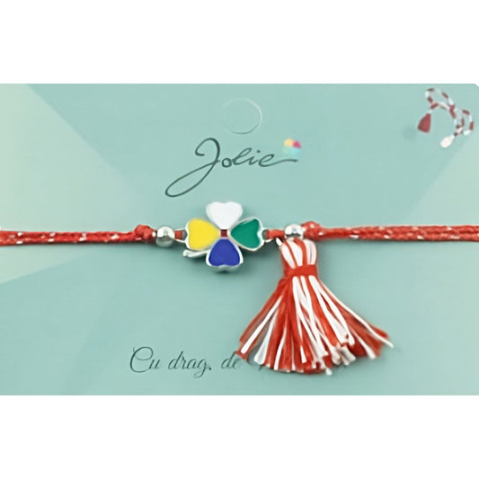 Bratara Jolie Ciucure Trifoi Colorat - vivimall.ro