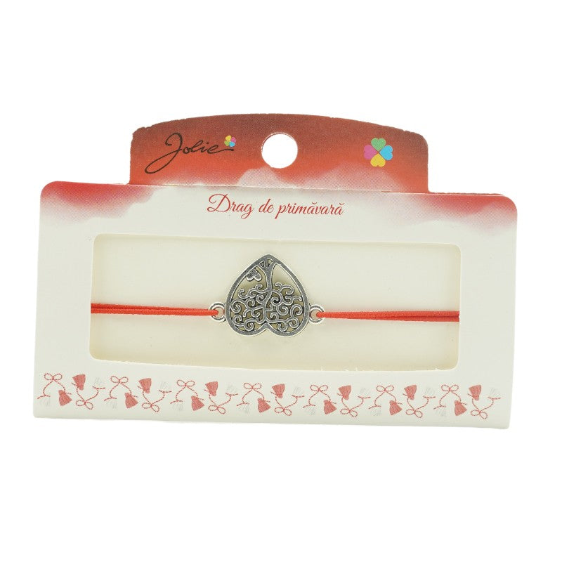 Jolie 2 csomós rugalmas szív alakú fa karkötő | JolieJewels