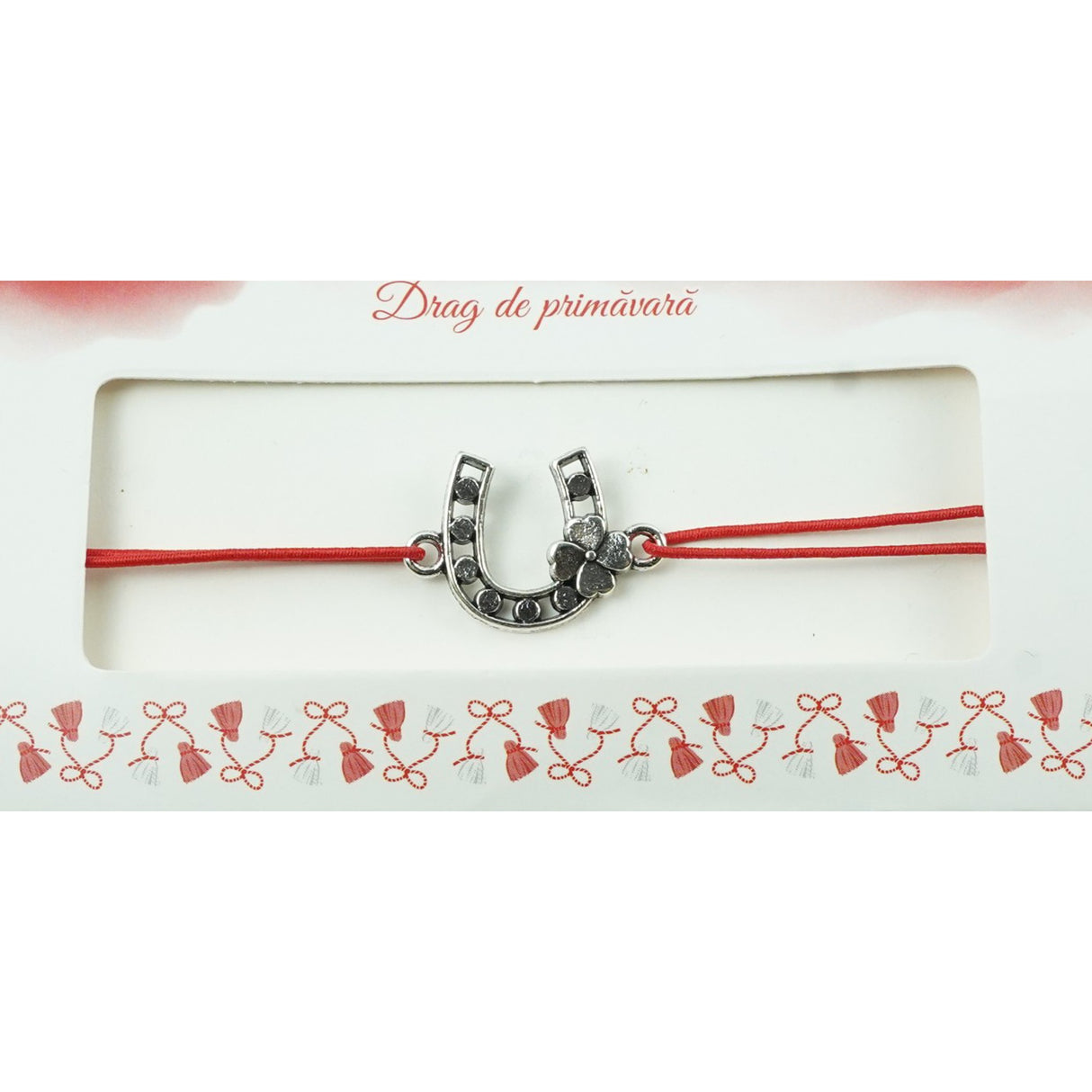 Jolie 2 csomós elasztikus patkómintás lóhere karkötő | JolieJewels