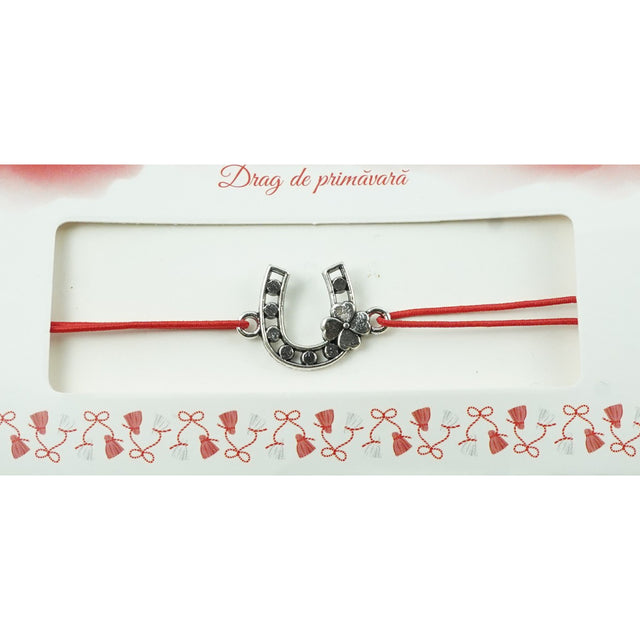 Bratara Jolie cu 2 Noduri Elastica Potcoava cu trifoi - vivimall.ro