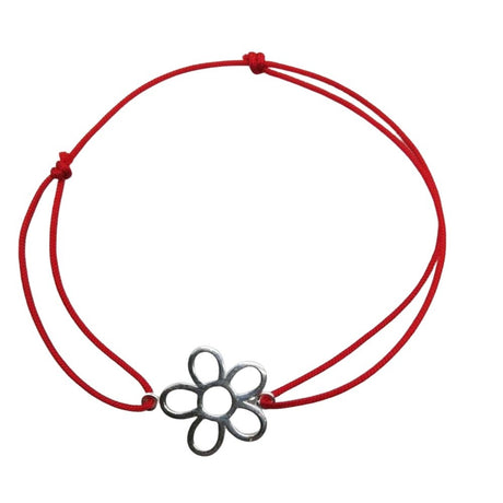Bratara Snur Reglabil, Argint 925, Floare 5 Petale, Jolie Silver, 1.1 g, 2 cm x 2 cm - vivimall.ro
