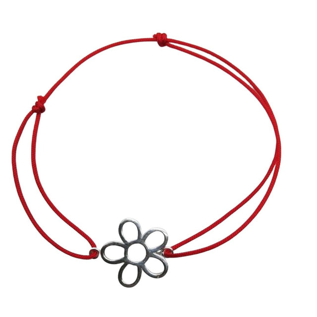 Bratara Snur Reglabil, Argint 925, Floare 5 Petale, Jolie Silver, 1.1 g, 2 cm x 2 cm - vivimall.ro