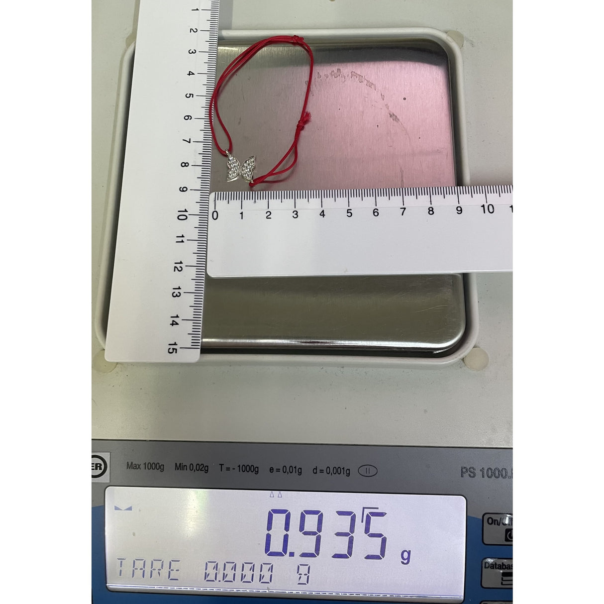 Állítható zsinóros karkötő, 925 ezüst, pillangó cirkóniával, jolie ezüst, 0.9 G