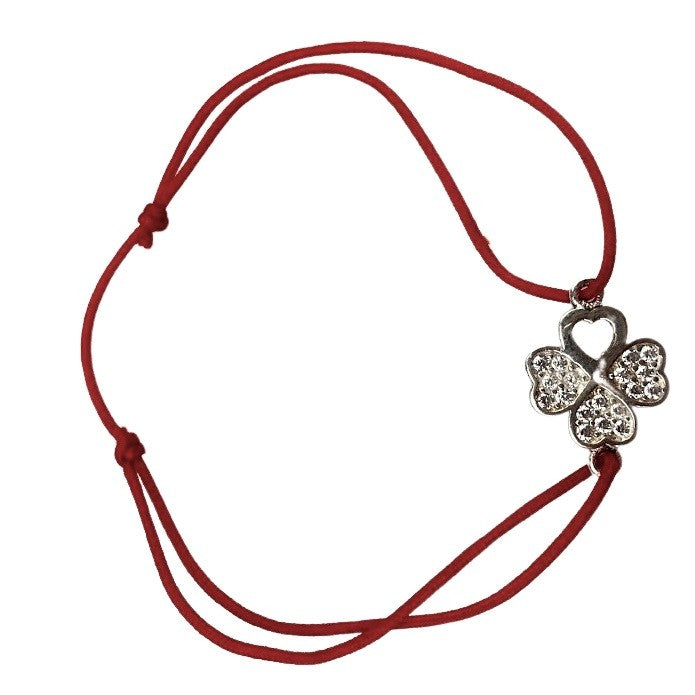 Bratara cu Nod Dublu Argint 925, Trifoi cu Zirconii - vivimall.ro