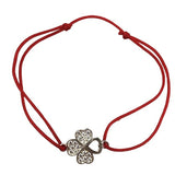 Bratara cu Nod Dublu Argint 925, Trifoi cu Zirconii - vivimall.ro