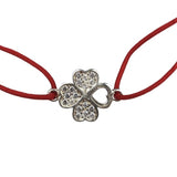 Bratara cu Nod Dublu Argint 925, Trifoi cu Zirconii - vivimall.ro