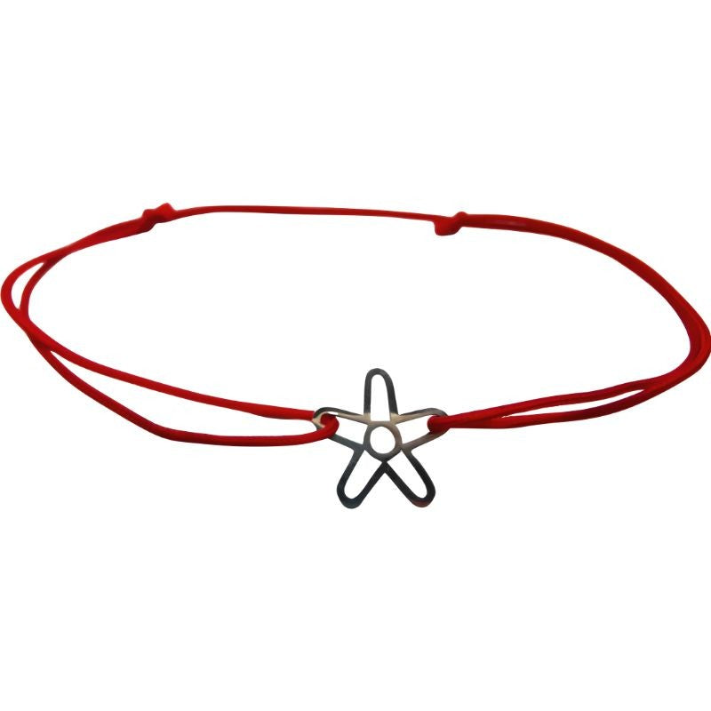 Bratara Snur Reglabil, Argint 925, Floare Contur, Jolie Silver, 0.3 g, 1.5 cm x 1.5 cm - vivimall.ro