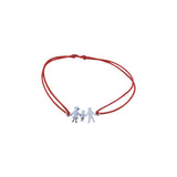 Bratara Snur Reglabil, Argint 925,  Happy Family, Jolie Silver, 0.8 g, 2.2 cm x 1.2 cm - vivimall.ro