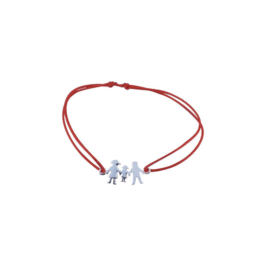 Bratara Snur Reglabil, Argint 925,  Happy Family, Jolie Silver, 0.8 g, 2.2 cm x 1.2 cm - vivimall.ro