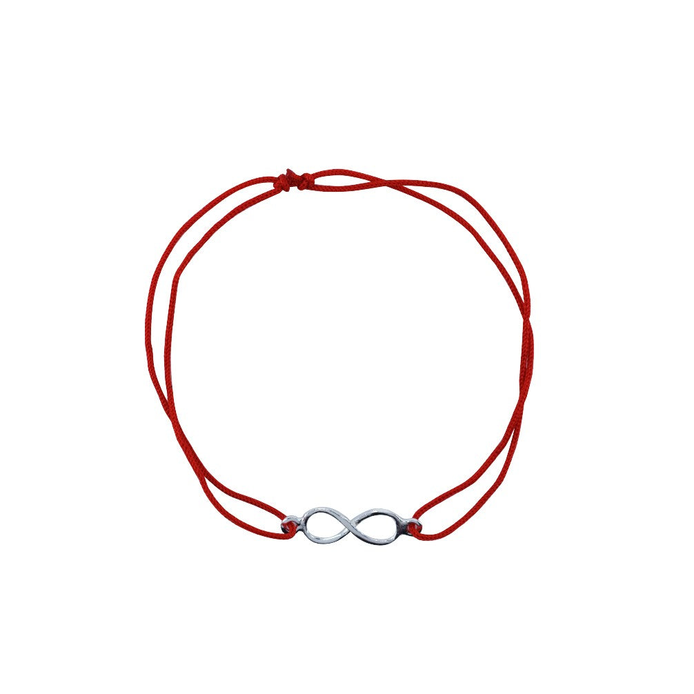 Állítható zsinóros karkötő, 925 ezüst, Infinity, Jolie ezüst, 0.4 G