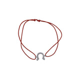 Bratara Snur Reglabil, Argint 925, Potcoava Cu Pietre, Jolie Silver, 0.5 g, 1.5 cm x 1.2 cm - vivimall.ro