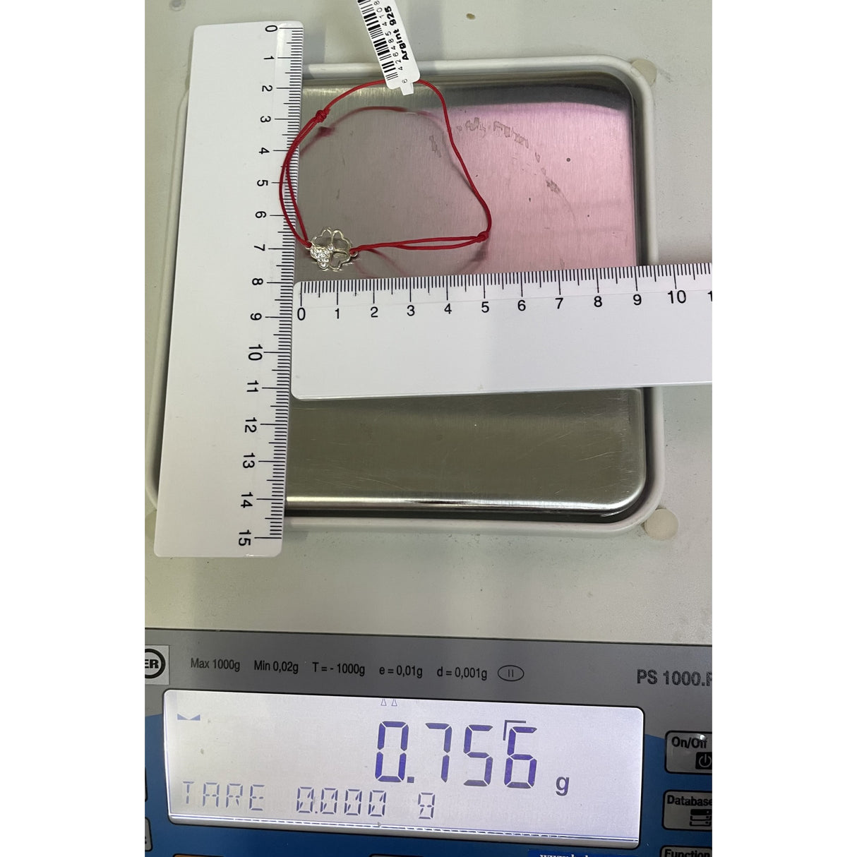 Állítható zsinóros karkötő, 925 ezüst, lóhere kövekkel, jolie ezüst, 0.7 G