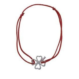 Bratara Snur Reglabil, Argint 925, Trifoi Cu Coada, Jolie Silver, 0.6 g, 1.5 cm x 1 cm - vivimall.ro