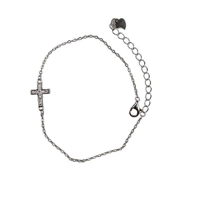 Bratara din Argint 925 Cruce Rodiata cu Zirconii - vivimall.ro