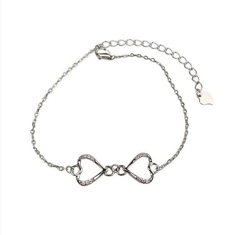 Bratara din Argint 925 Inimi Unite cu Minizirconii - vivimall.ro