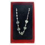 Bratara pentru Copii, Jolie, Argint 925, Model Inima, cu Email si Zirconiu, 22 cm/4.4g Argintiu/Verde inchis - vivimall.ro