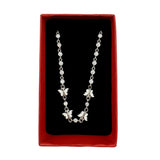 Bratara pentru Copii, Jolie, Argint 925, Model Fluture, cu Email si Zirconiu, 22 cm/4.4g Argintiu/Alb - vivimall.ro