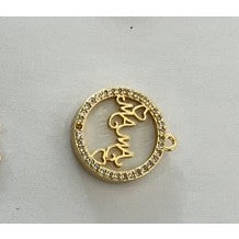 24 karátos aranyozott anya karkötő körben | LuxGold