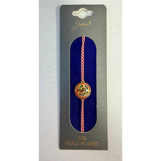 Bratara Placata cu Aur 24k, Snur Rosu, Model 1 - vivimall.ro