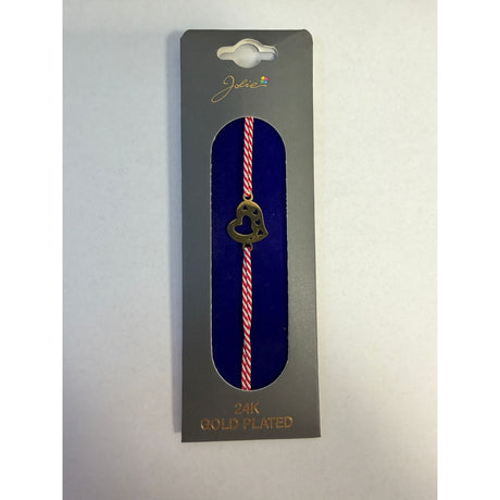 Bratara Placata cu Aur 24k, Snur Rosu, Model 4 - vivimall.ro