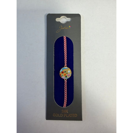 Bratara Placata cu Aur 24k, Snur Rosu, Model 9 - vivimall.ro