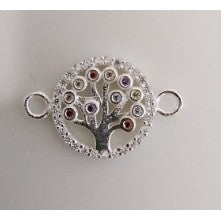 Bratara Snur Reglabil, Argint 925, Copacel in Cerc cu Zirconii, Jolie Silver - vivimall.ro