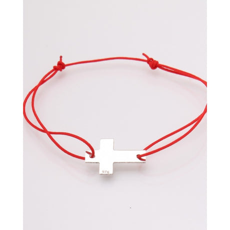 Bratara Snur Reglabil, Argint 925, Cruce, Jolie Silver, 0.55 g, 1.5 cm x 1 cm - vivimall.ro