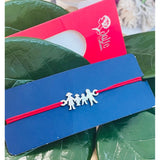 Bratara Snur Reglabil, Argint 925, Familie cu 2 copii, Jolie Silver, 0.9 g, 20 x 10 mm - vivimall.ro