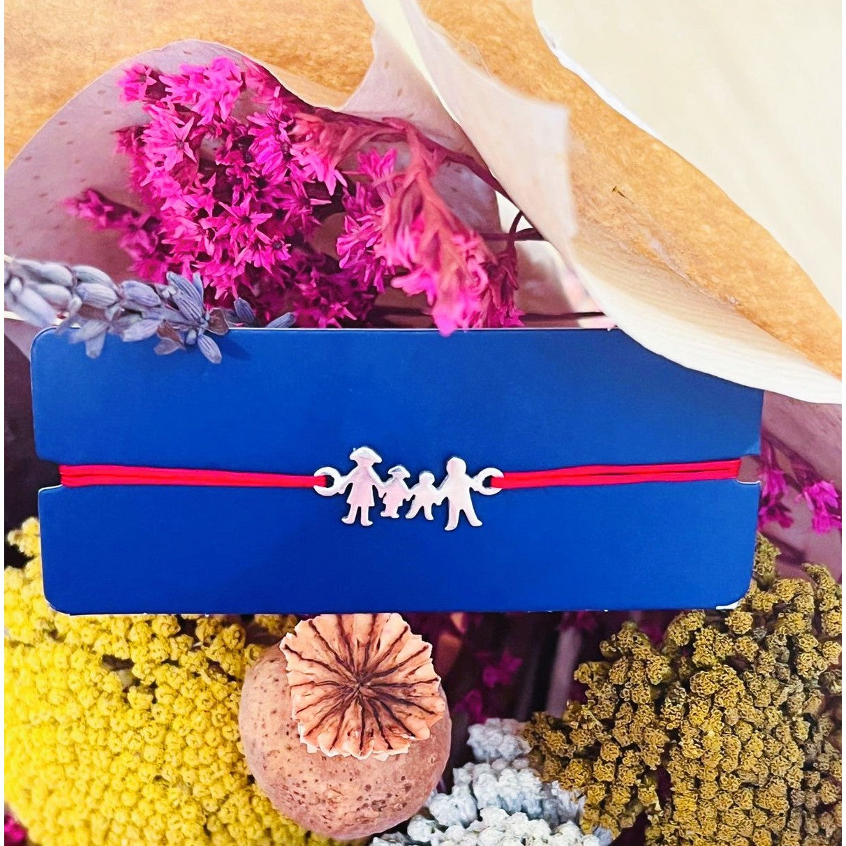 Bratara Snur Reglabil, Argint 925, Familie cu 2 copii, Jolie Silver, 0.9 g, 20 x 10 mm - vivimall.ro