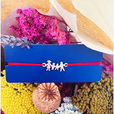 Bratara Snur Reglabil, Argint 925, Familie cu 2 copii, Jolie Silver, 0.9 g, 20 x 10 mm - vivimall.ro