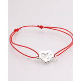 Bratara Snur Reglabil, Argint 925, Infinit in Inima, Jolie Silver, 0.5 g, 1.5 cm x 1 cm - vivimall.ro