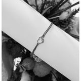 Bratara Snur Reglabil, Argint 925, Infinit in Inima, Jolie Silver, 0.5 g, 1.5 cm x 1 cm - vivimall.ro