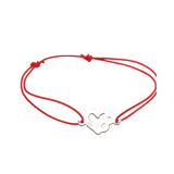 Bratara Snur Reglabil, Argint 925, Infinit in Inima, Jolie Silver, 0.5 g, 1.5 cm x 1 cm - vivimall.ro