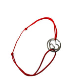 Bratara Snur Reglabil, Argint 925, Inimi in Cerc, Jolie Silver, 0.6 g, 1 cm x 1 cm - vivimall.ro