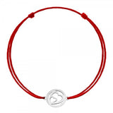 Bratara Snur Reglabil, Argint 925, Inimi in Cerc, Jolie Silver, 0.6 g, 1 cm x 1 cm - vivimall.ro