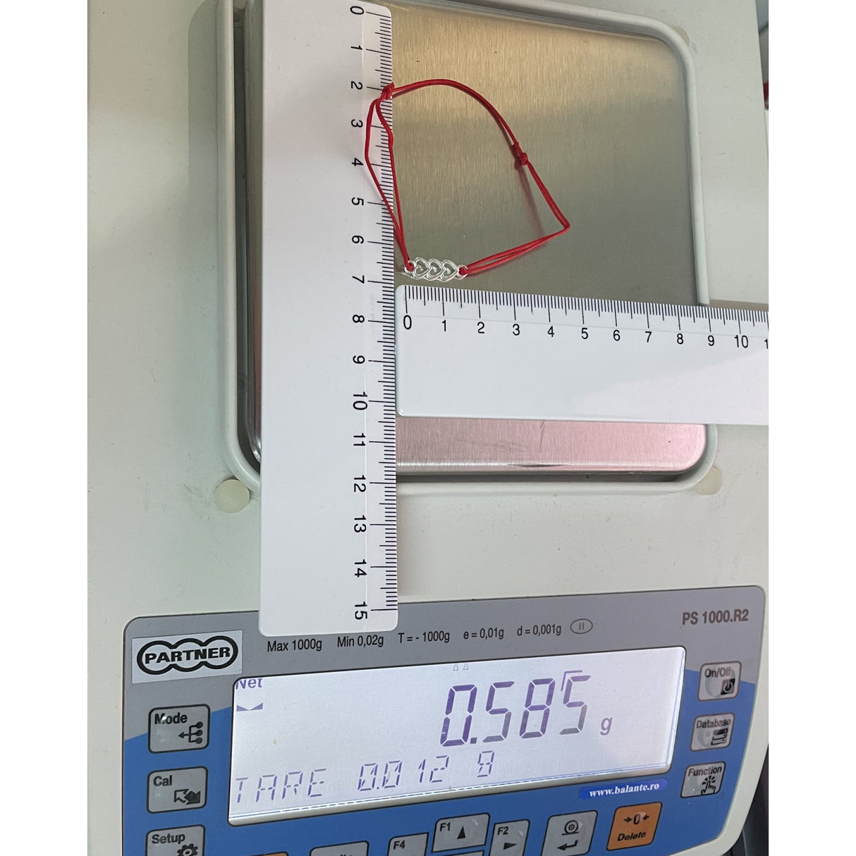 Állítható zsinóros karkötő, 925 ezüst, szív alakú zsinór, 0,5 G