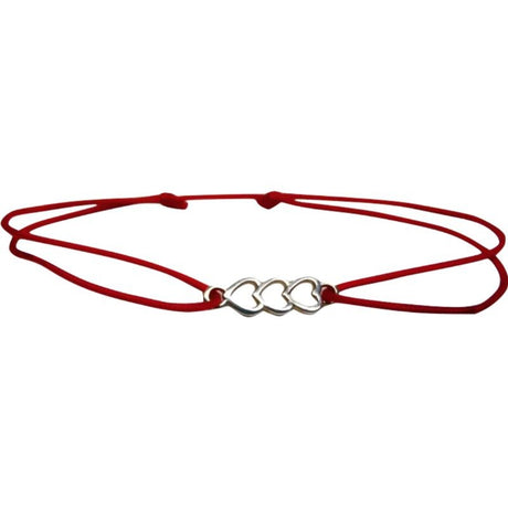 Bratara Snur Reglabil, Argint 925,  Sir Inimioare, 0.5 g, 2 cm x 0.5 cm - vivimall.ro