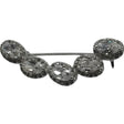 Brosa din Argint 925 Semicerc cu Zirconii - vivimall.ro