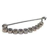 Brosa din Argint 925 Semicerc Pietre Colorate Rotunde - vivimall.ro