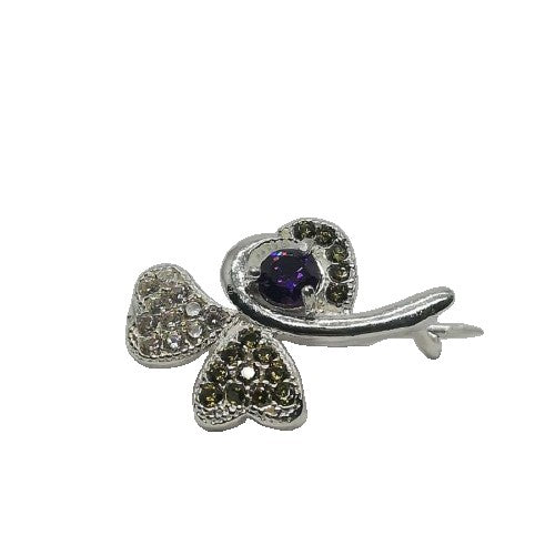 925 ezüst lóhere bross
