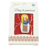 Brosa Mica in Cutie Jolie model Fata cu Buchet de Flori - vivimall.ro