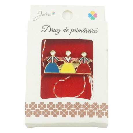 Brosa Mica in Cutie Hora Tricolora - vivimall.ro