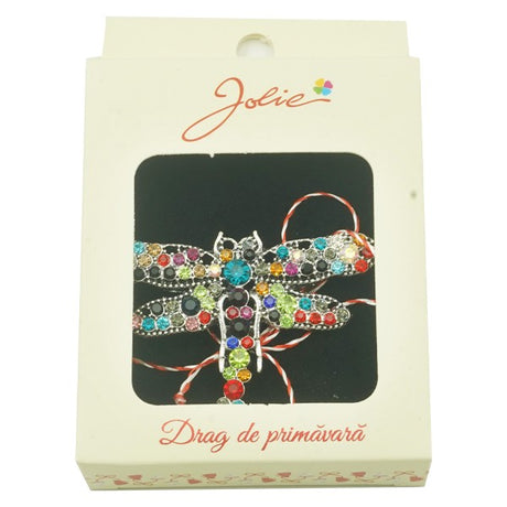 Brosa Multicolora Jolie model Libelula Pietre - vivimall.ro