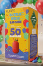 Butelie heliu Flippy de unică folosință, 13L, culoare roșu, vedere frontală completă