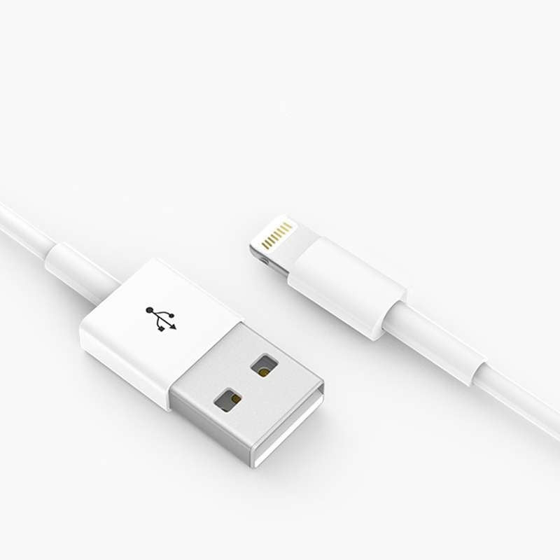 Cablu Date Flippy, compatibil cu iPhone, 2A, 1 m, WUW-X83, Blister, Alb - vivimall.ro