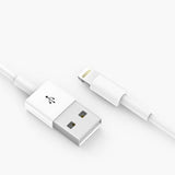 Cablu Date Flippy, compatibil cu iPhone, 2A, 1 m, WUW-X83, Blister, Alb - vivimall.ro